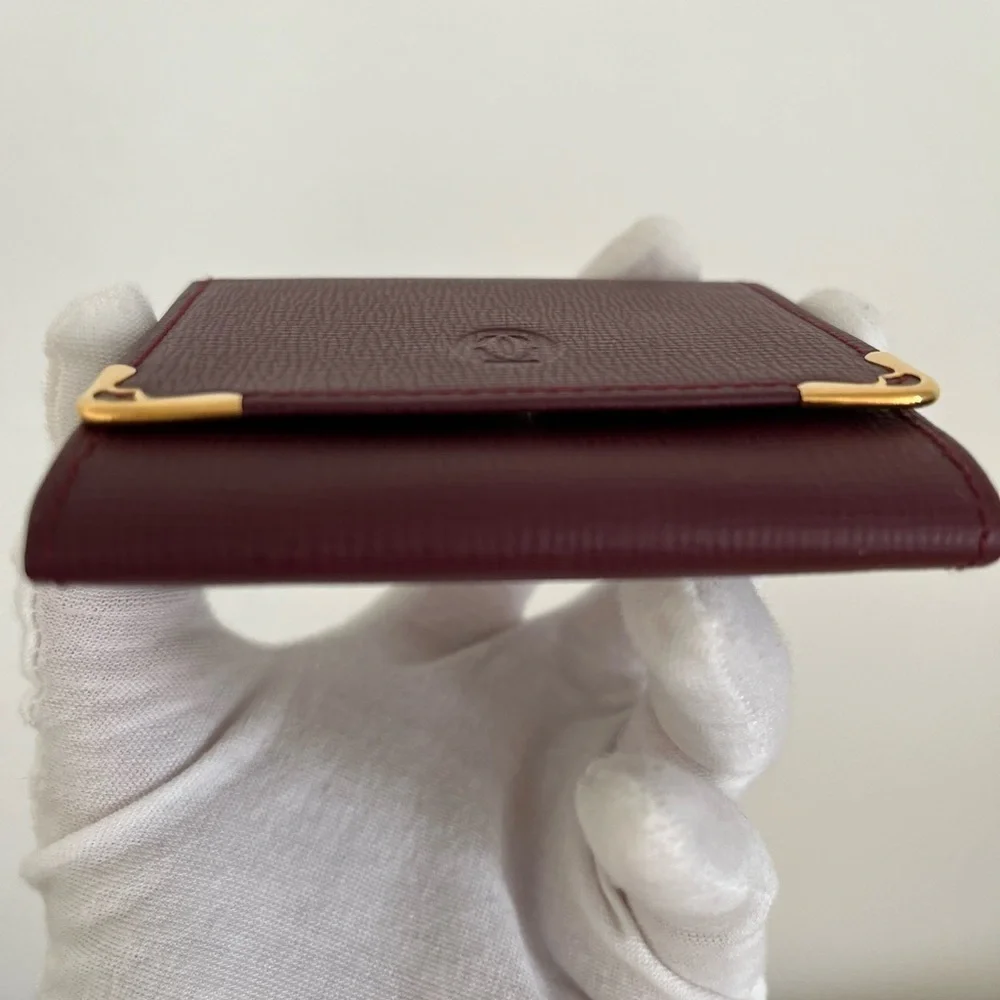 Cartier Coin Case Wallet Bordeaux BNWOT Vintage